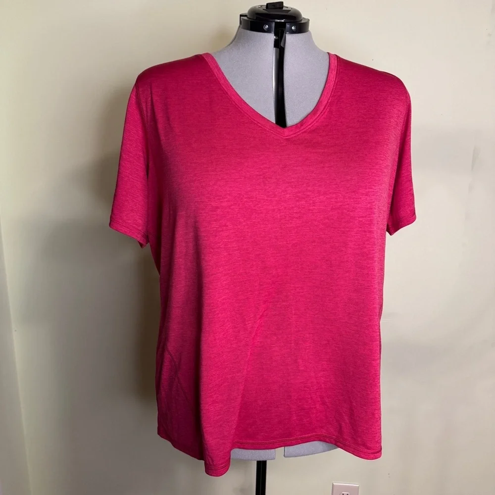 Pink V-Neck Active Top
